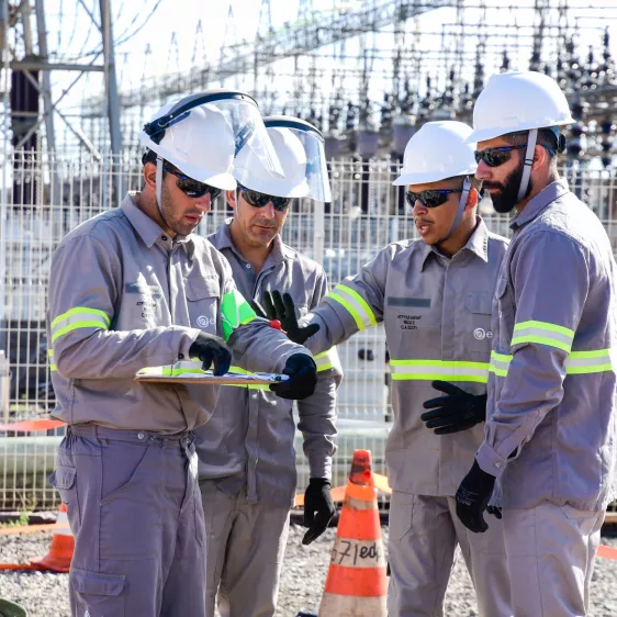 Eletricistas da EDP em evento